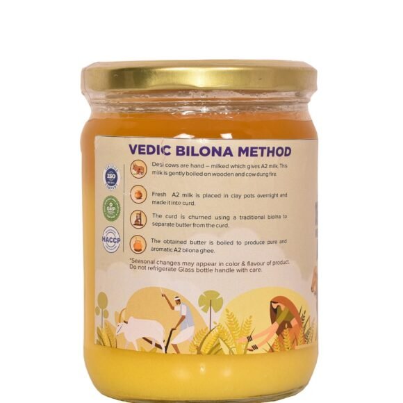 Desi Cow A2 Bilona Ghee 500 Mili Liter