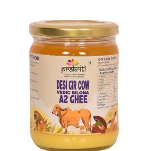 Desi Cow A2 Bilona Ghee 500 Mili Liter - prakritifarm