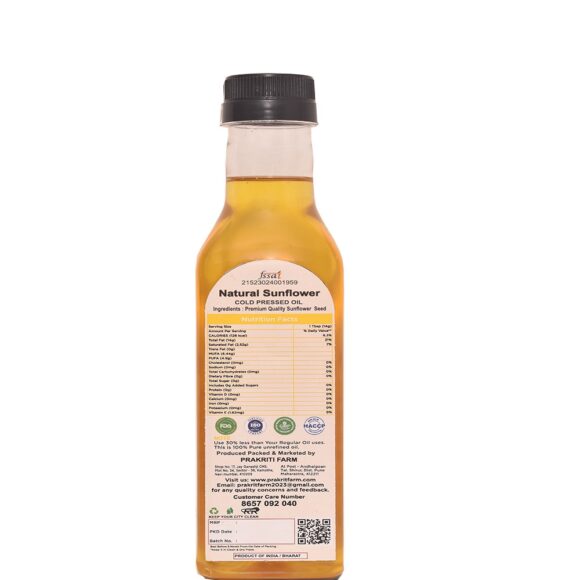 Sunflower Oil 500 prakritifarm 1 580x580